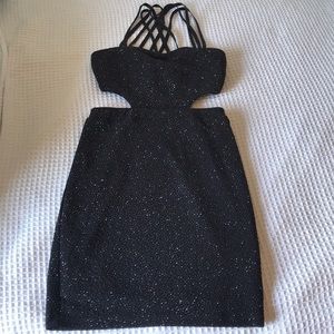 Black sparkly mini dress
